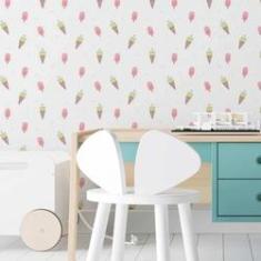 Imagem de Papel de Parede Adesivo Sorvetes Coloridos N03120 Rolo de 0,58x3,00