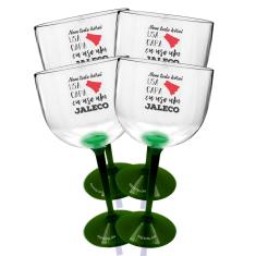 Imagem de 4 Taças Gin com Base Verde Acrílico Personalizada Enfermagem