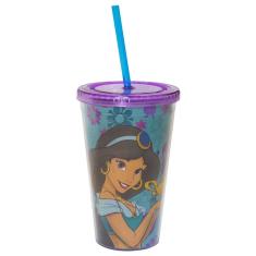 Imagem de Copo Com Canudo Princesa Jasmine Aladdin 450ml - Disney