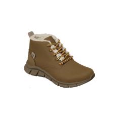 Imagem de Tênis Cano Alto Infantil Masculino Ortopé Flex Boot com Lã Caramelo