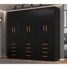 Imagem de Guarda Roupa Casal 6 Portas 12 Gavetas New Mônaco Evidencia - Evidênci