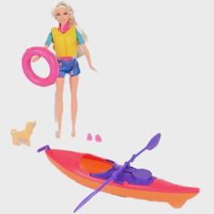 Imagem de Boneca Kaibibi com Seu Cachorro e Caiaque WG094 - Kaibibi