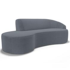 Imagem de Sofá 5 Lugares Curvo Sala De Estar Living Firenze Direito D02 Bouclê C