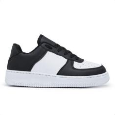 Imagem de Tênis Feminino Casual Esportivo Sneaker - Simon Vergan, Preto, Branco,