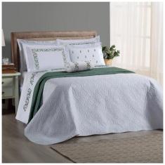 Imagem de Kit Cobre Leito E Lençol Square Queen 8 Peças - Branco - Casa Show Enx