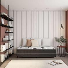 Imagem de Cama Box Solteiro Conjugada Napoli D28 Ortopédico Preta