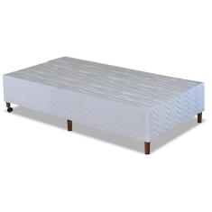 Imagem de Cama Box Base Solteiro Universal Bordado White (88x188x30) - Paropas