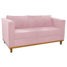 Imagem de Sofá 2 Lugares Europa Suede Rosa Bebê Am Decor