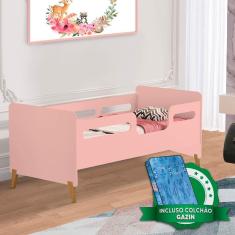 Imagem de Cama Infantil Com Grade Rose Cecilia Vj Móveis Com Colchão Gazin