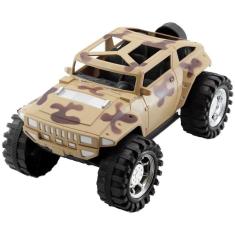 Imagem de Brinquedo Jipe Carrinho Militar Fricção Camuflado Marrom