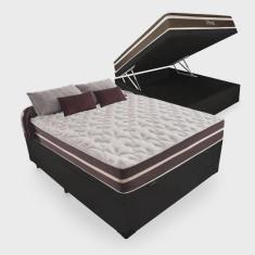 Imagem de Cama Box Bau Casal + Colchao Classic Molas Superlastic (138x188x60) - Anjos