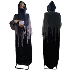 Imagem de Boneco Bruxa Vidente Decoração Halloween Com Som E Movimento - Extra F