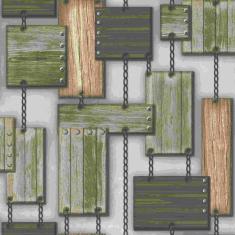 Imagem de Papel de Parede Kan Tai Vinílico Coleção Neonature 5 Formas madeira , Marrom, Bege