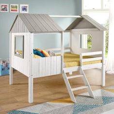 Imagem de Cama Cabana Teddi Branco Rústico/cinza Rústico