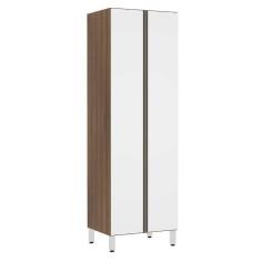 Imagem de Paneleiro Torre 70Cm Jade Nogueira Dourado Com Branco Polar