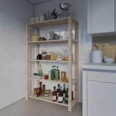Imagem de Armário Multiuso Cozinha Prateleiras Suporte Microondas - Technox