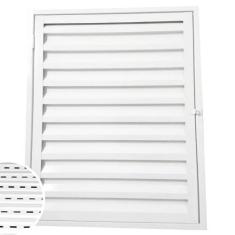 Imagem de Porta Abrigo Alçapão Branco Para Telhado 80x60 Portinhola Ventilado De