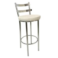 Imagem de Banqueta Rafaela - Redonda Altura 65cm para Bar e Cozinha Cromada com 
