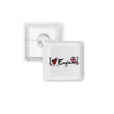 Imagem de I Love England Word Flag Love Heart Illustration Teclado mecânico PBT Gaming Upgrade Kit