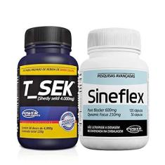 Imagem de 1 frasco de Sineflex + 1 frasco de T-Sek - Power Supplements