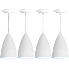 Imagem de Kit 04 Lustres Pendente Balcão Cozinha Americana - 