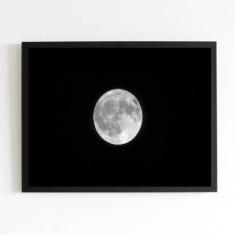 Imagem de Quadro Decorativo Fotografia Lua Cheia 45x34cm