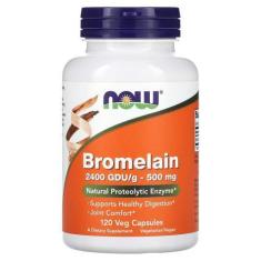 Imagem de Bromelain (Bromelina), 500 Mg, 120 Cápsulas Vegetais, Now Foods
