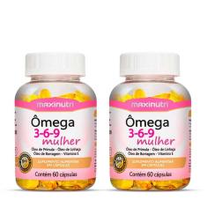 Imagem de Kit 2 Ômega 3-6-9 Específico Para Mulher 60 Cáps Maxinutri