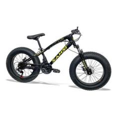 Imagem de Bicicleta Fat Aro 20 Infantil Pneus 4.0 Freios A Disco Sansi Preto