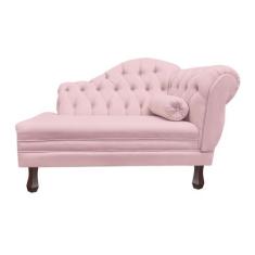 Imagem de Recamier Sofá Esquerdo Larissa 120cm Sala Corano Rosa Bebe - Incasa De