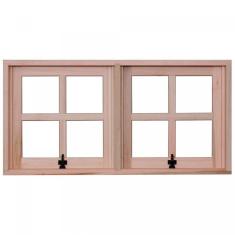 Imagem de Janela de Madeira Maxim-Ar 60x100cm com Caixilho 9,4cm EWR MP53 Rondosul Marroml