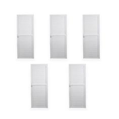 Imagem de Kit com 5 Portas de Alumínio Laminada 210x70cm Soft Plus Mgm Branco
