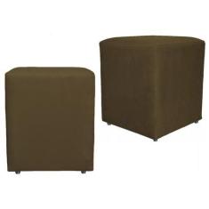 Imagem de Kit 2 Puffs Quadrado CUBO Banqueta Decorativo UTILIZE - AmadeuS MarkeT