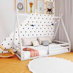 Imagem de Cama Infantil Cabana Proteção Solteiro Ludika Mobilia Prata Fina