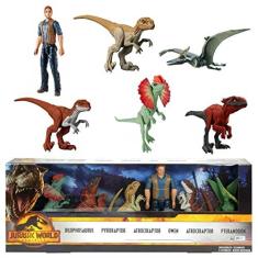 Imagem de Bonecos, Mattel, Jurassic World, Conjunto 6 Pack Figuras, 15cm, GYJ26