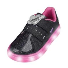 Imagem de Tênis Infantil Menina Pampili 483.003 Sneaker Luz Viagem Espacial