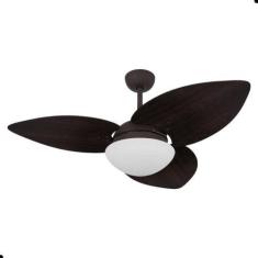Imagem de Ventilador de Teto Dormamu Marrom Texturizado 3 Pás Tabaco 220V com Co