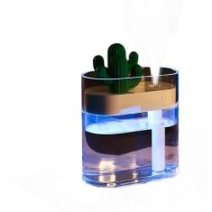 Imagem de Umidificador de ar 160ML Clear LED Cactus portátil ultrassôn - Wokex