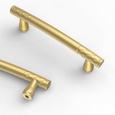 Imagem de Asidrama Pacote com 10 puxadores de armário de cozinha dourados escovados de 96 mm, puxadores de armário de cozinha, ferragens de armário de cozinha para puxadores de gaveta de armário