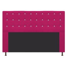 Imagem de Cabeceira Estofada Dama 195 Cm King Size Com Strass Suede Pink - Adj Decor
