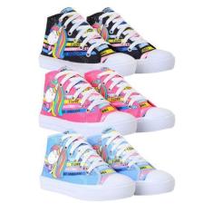 Imagem de Kit Combo 3 Pares Tênis Feminino Infantil Unicórnio Botinha 040 - Luky