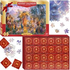 Imagem de Quebra-cabeça do calendário do advento: Natividade 1008 peças, 2024