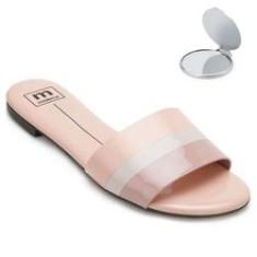 Imagem de Chinelo Rasteiro Moleca e Espelho ML20-5429 Creme-