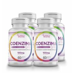 Imagem de 4x Coenzima Q10 100% Pura100mg Por Porção 60 Caps Nataly.