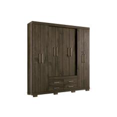 Imagem de Guarda Roupa 8 Portas E 4 Gavetas C Pes Napoles Ebano Santos Andira