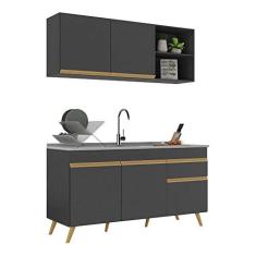 Imagem de Armário de Cozinha Compacta Veneza Multimóveis Mp2142.130 Preto