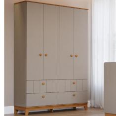 Imagem de Guarda Roupa De Beb  4 Portas 4 Gavetas Mdf Liza Permobili