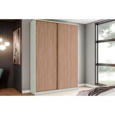 Imagem de Módulo de Quarto Casal Guarda Roupa MC10 Seletto c/ 2 Portas Correr Areia/Jequitibá - Henn