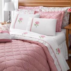 Imagem de Jogo De Lençol Queen Mimos 4 Peças - Rosa - Casa Show Enxovais