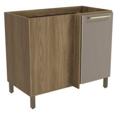 Imagem de Armário de Cozinha Balcão de Canto 1 Porta 52x98cm com Pés M625 Botani